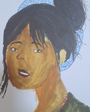 Soft portrait of a brown-haired girl